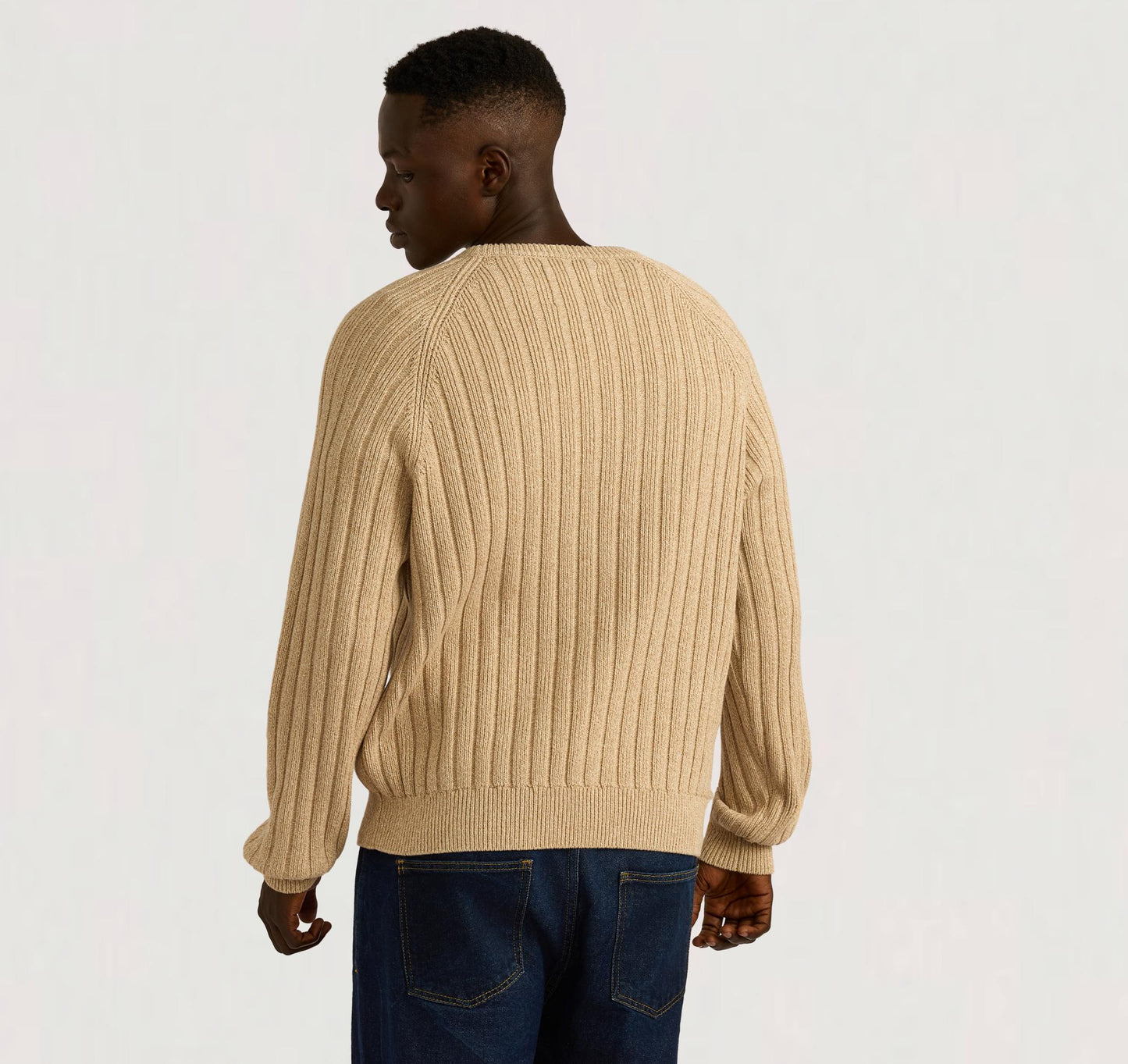 Soft Knit Rib Raglan Sweater