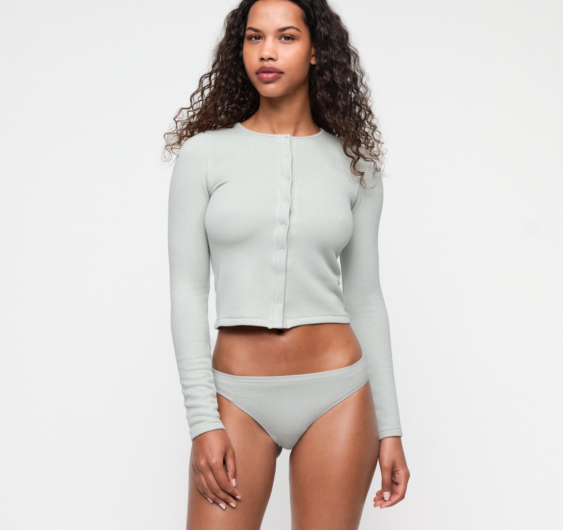 Seamless Waffle Cardigan - Northern Lights