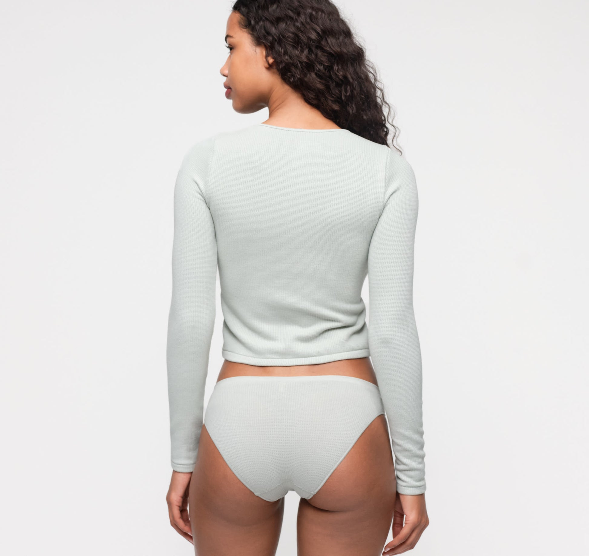Seamless Waffle Cardigan - Northern Lights – view 4