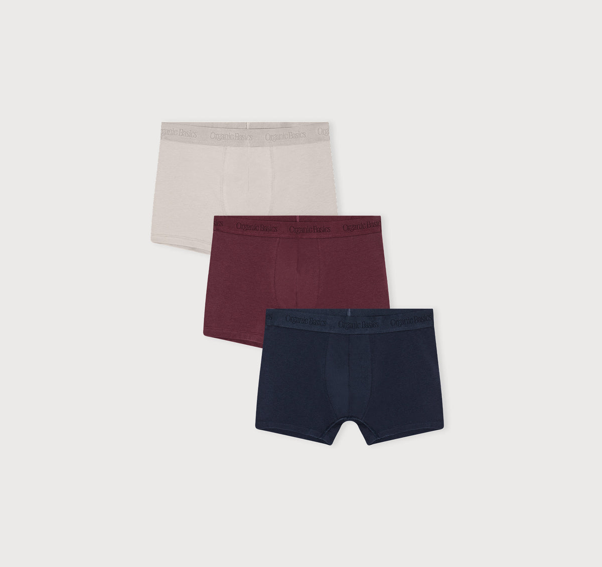 Core Trunks 9-Pack - Stone Grey / Plum / Deep Navy – organic cotton