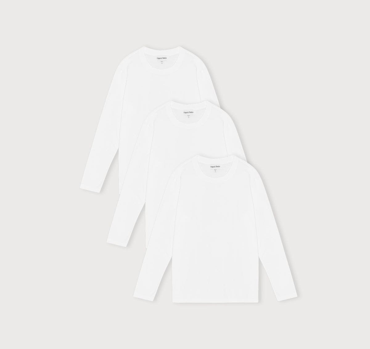 True Boxy Fit Long Sleeve Tee 3-Pack - White – organic cotton