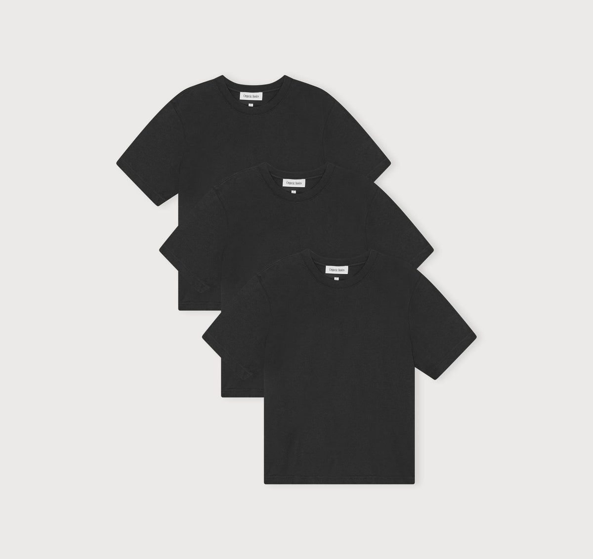 True Boxy Fit Tee 3-Pack - Black – organic cotton