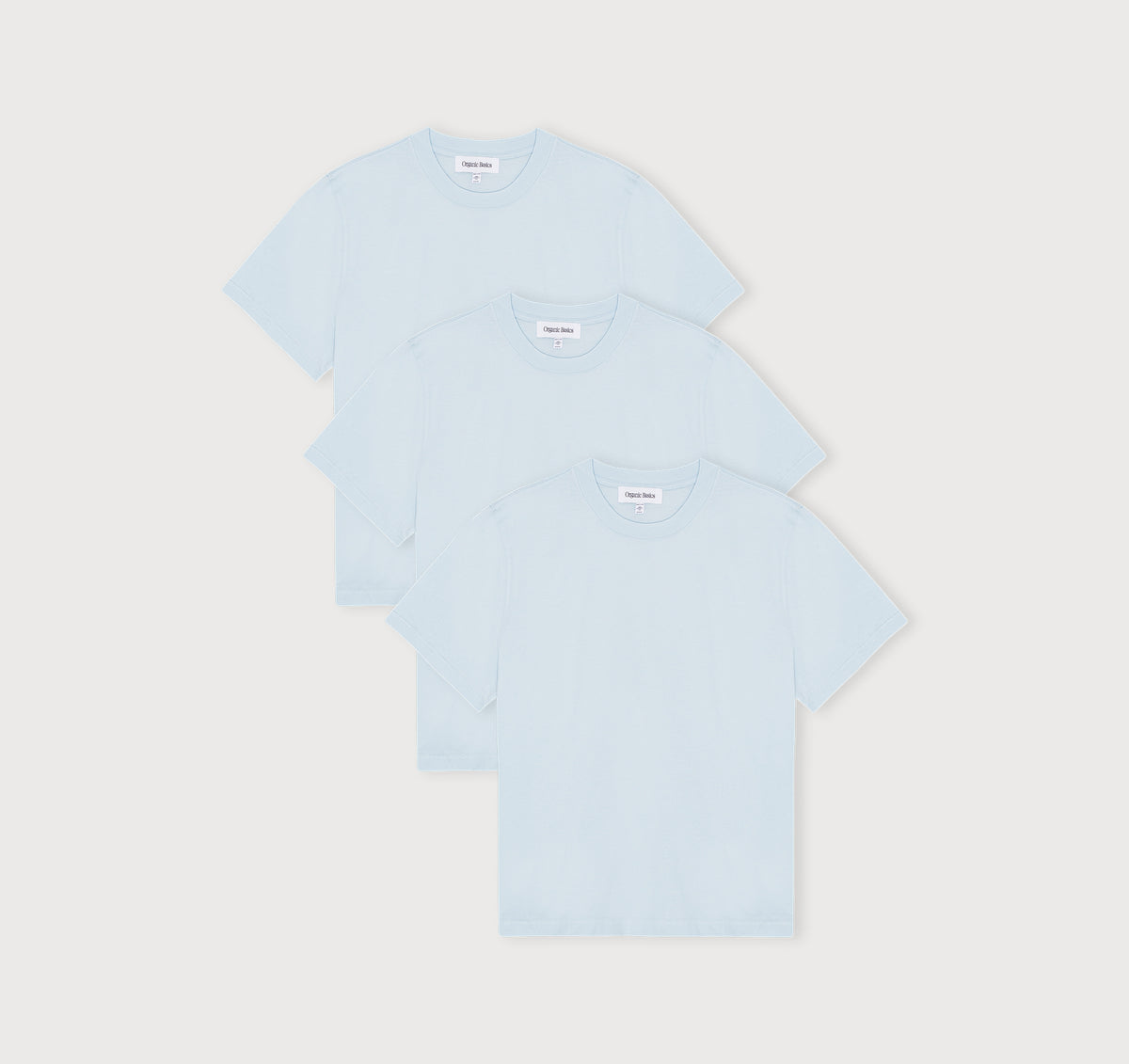 True Boxy Fit Tee 3-Pack - Light Blue – organic cotton