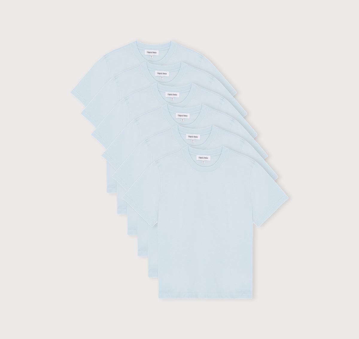 True Boxy Fit Tee 6-Pack - Light Blue – organic cotton