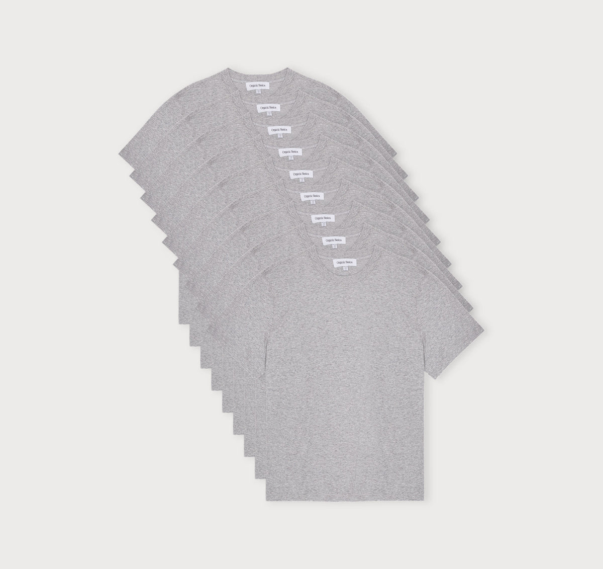 True Boxy Fit Tee 9-Pack - Grey Melange – organic cotton