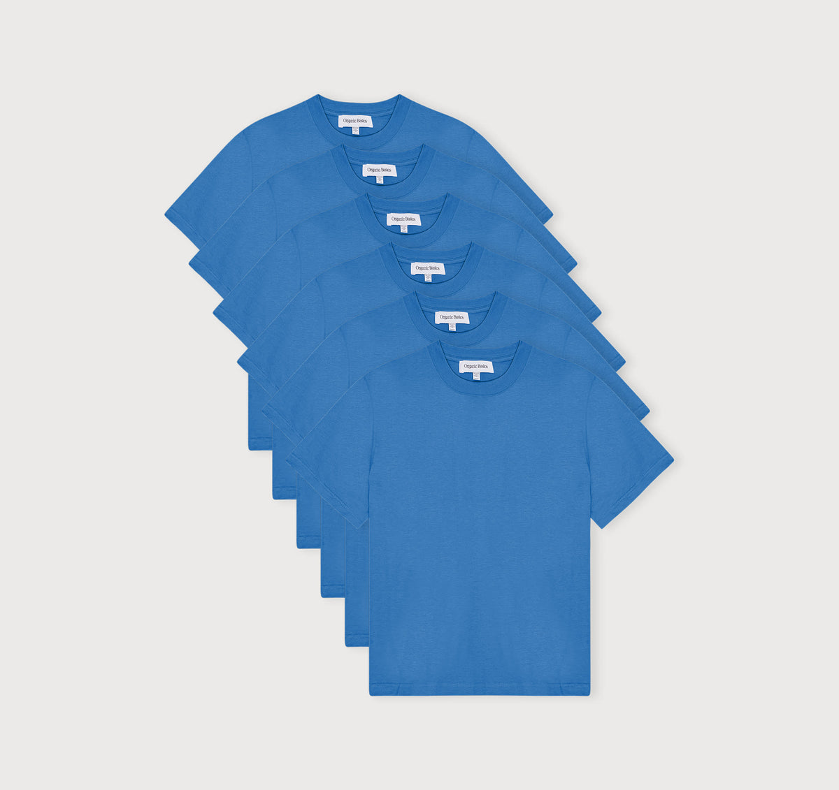 True Heavy Boxy Fit Tee 6-Pack - Azure Blue – organic cotton