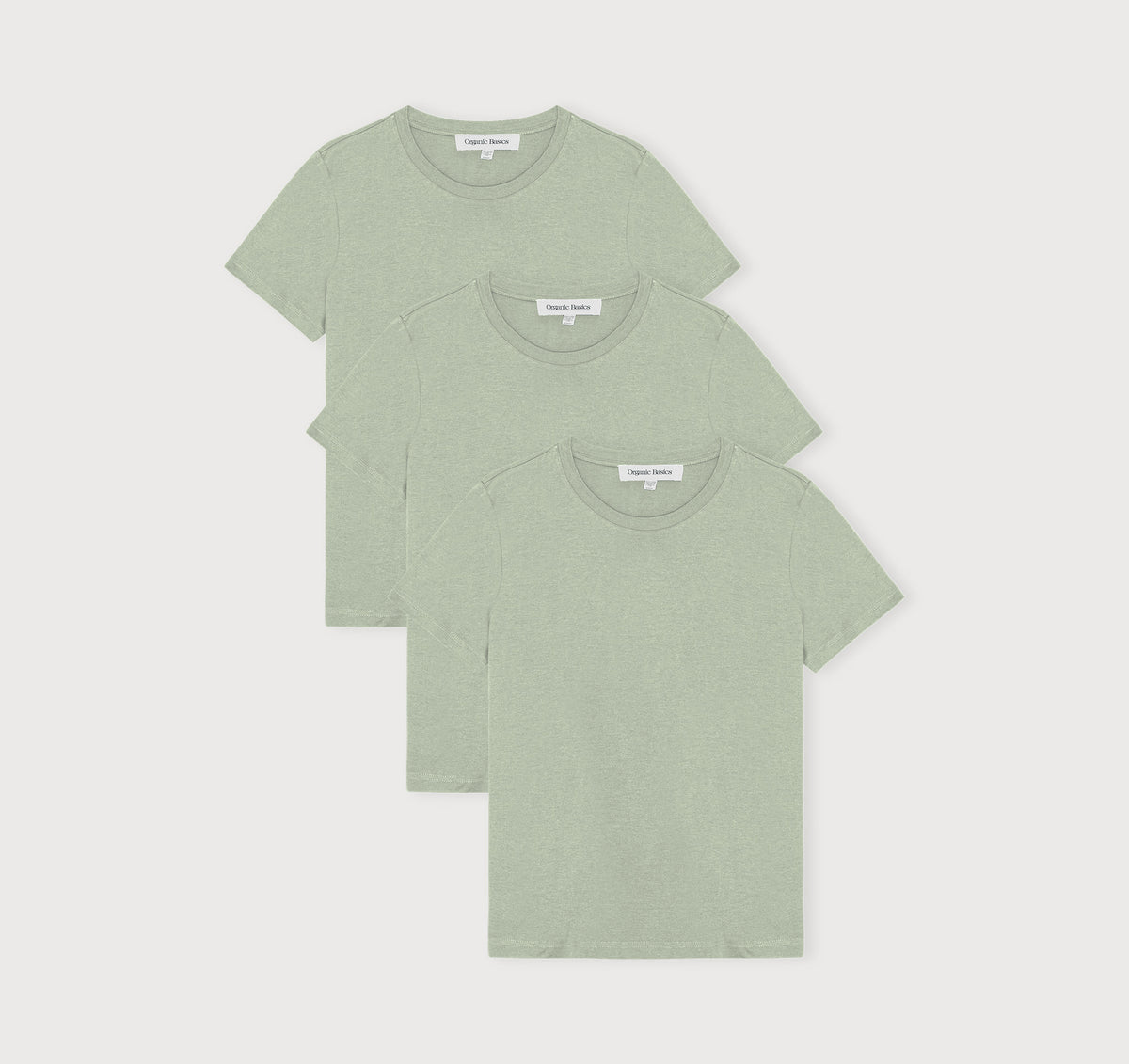 True Heavy Regular Fit Tee 3-Pack - Sage – organic cotton
