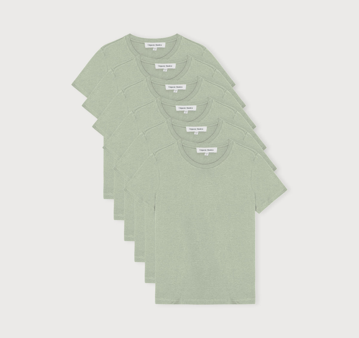 True Heavy Regular Fit Tee 6-Pack - Sage – organic cotton