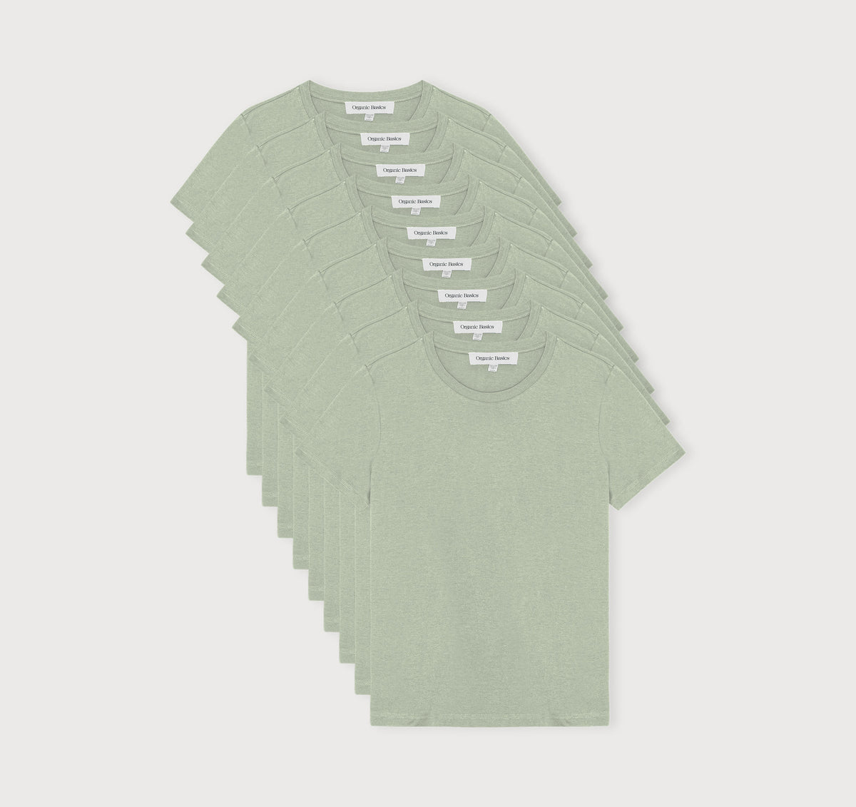 True Heavy Regular Fit Tee 9-Pack - Sage – organic cotton
