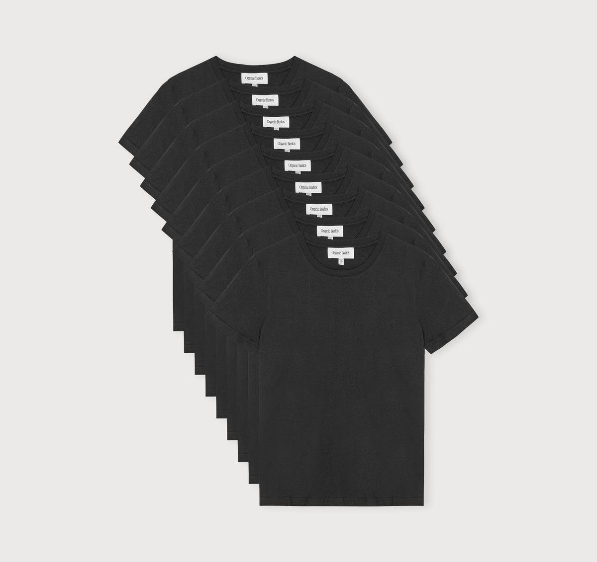 True Regular Fit Tee 9-Pack - Black – organic cotton