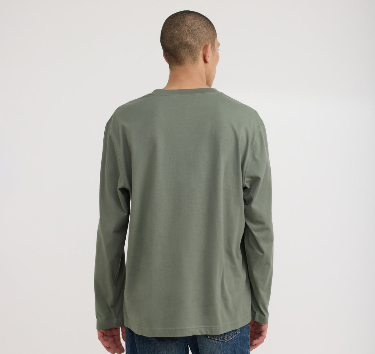 True Boxy Fit Long Sleeve Tee 6-Pack - Seaweed – organic cotton – view 4