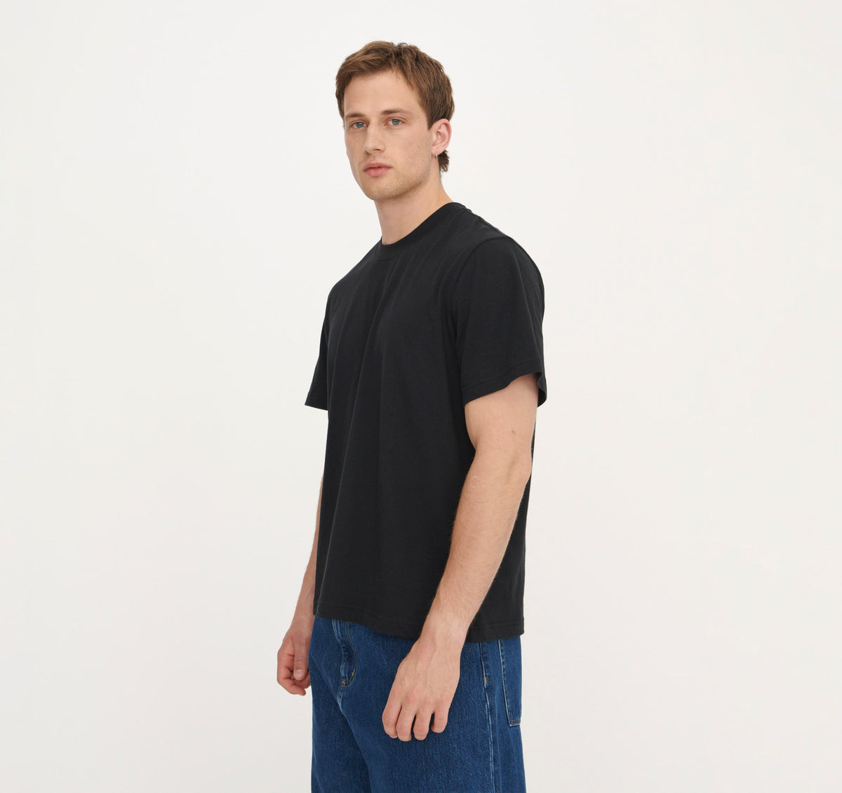 True Boxy Fit Tee 3-Pack - Black – organic cotton – view 3