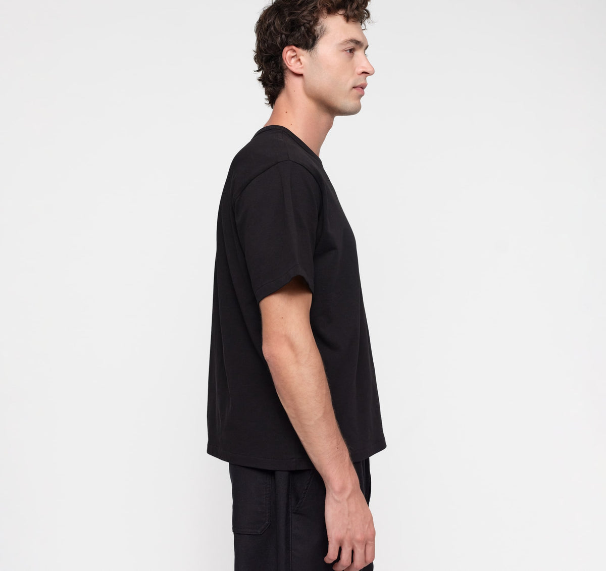 True Extra Heavy Boxy Tee 3-Pack - Black – organic cotton – view 3