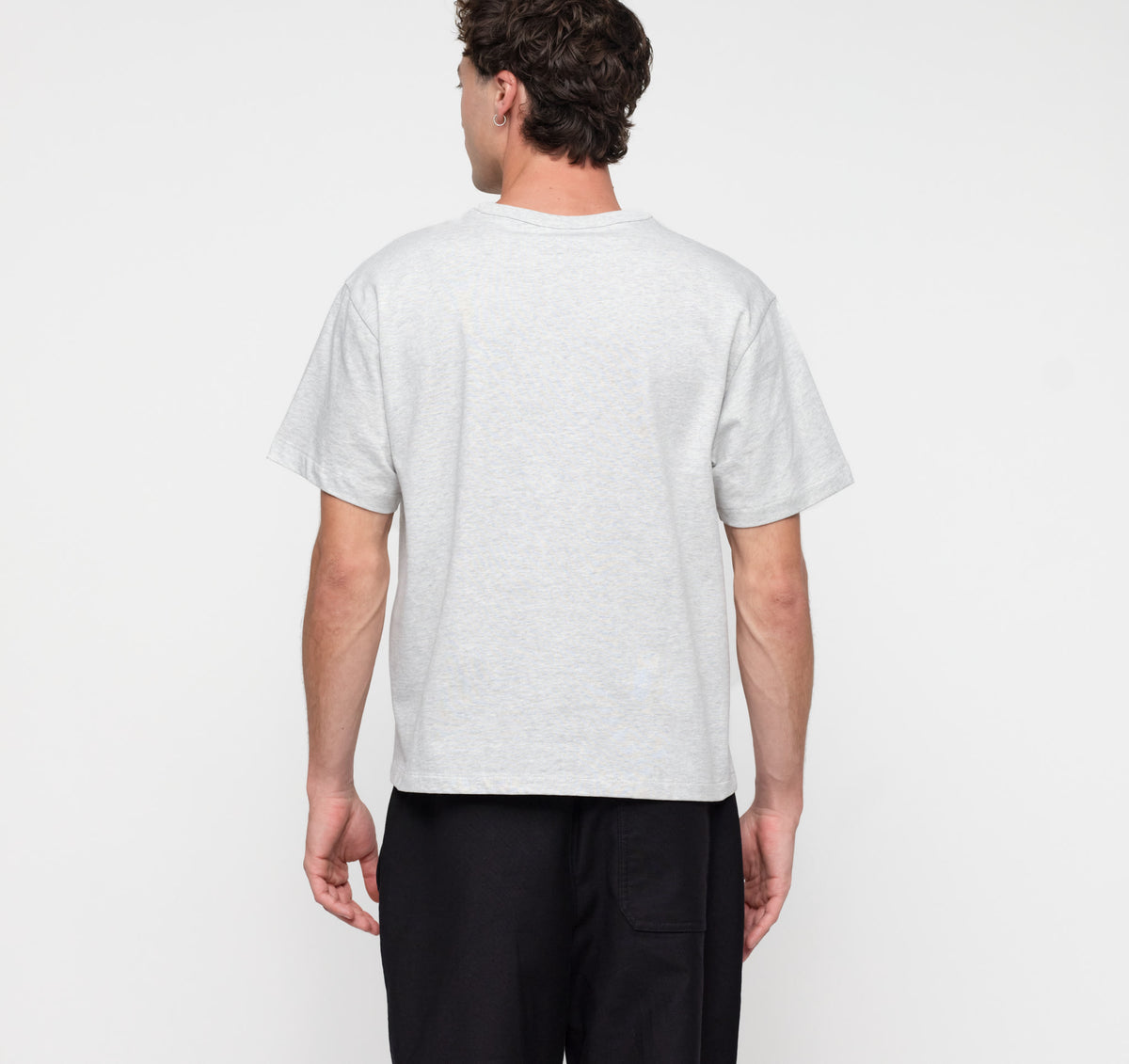 True Extra Heavy Boxy Tee 9-Pack - Misty Grey Melange – organic cotton – view 3
