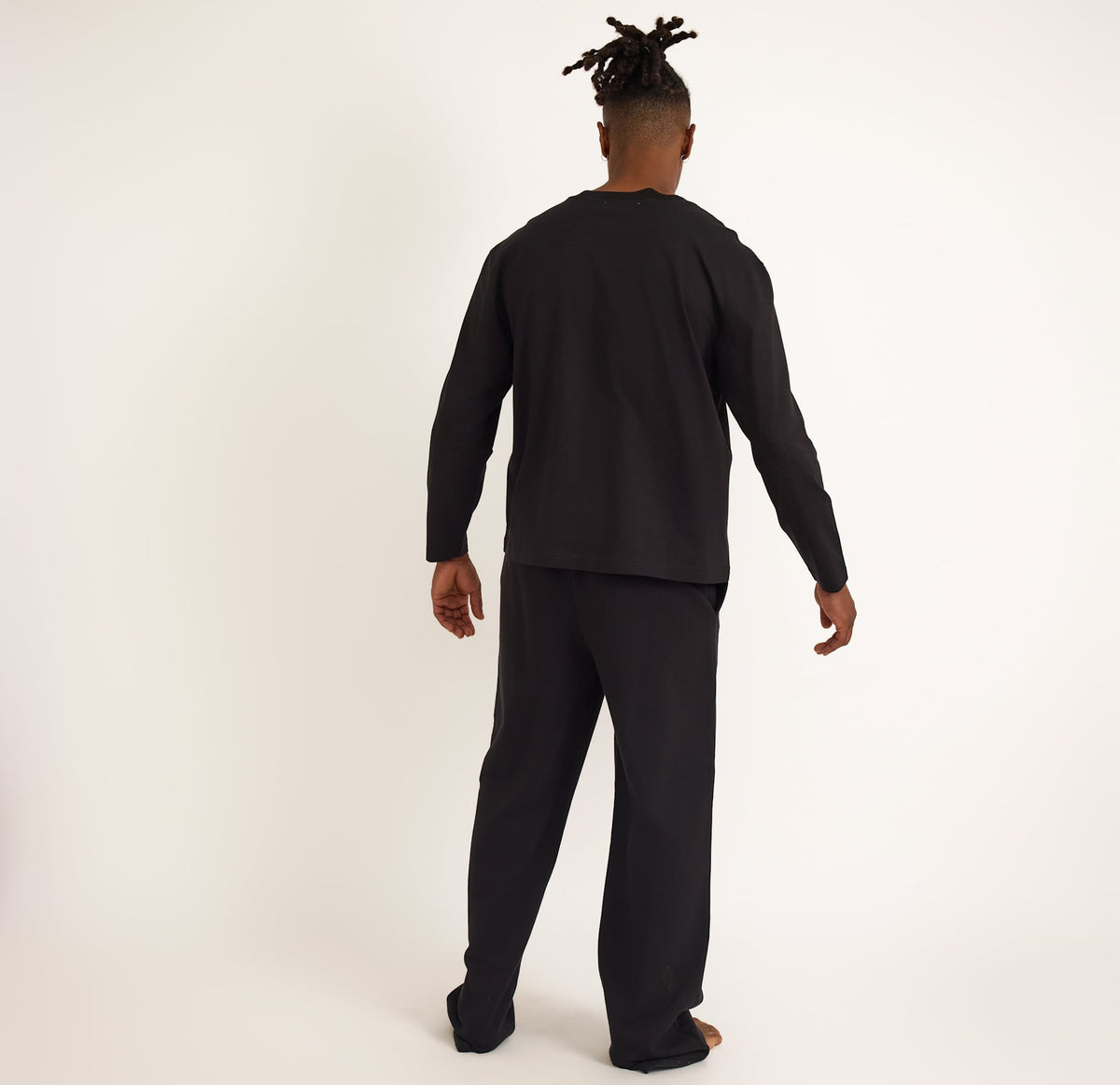 True Heavy Boxy Fit Long Sleeve Tee 3-Pack - Black – organic cotton – view 3