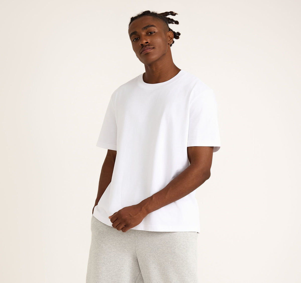 True Heavy Boxy Fit Tee 3-Pack - White – organic cotton – view 2