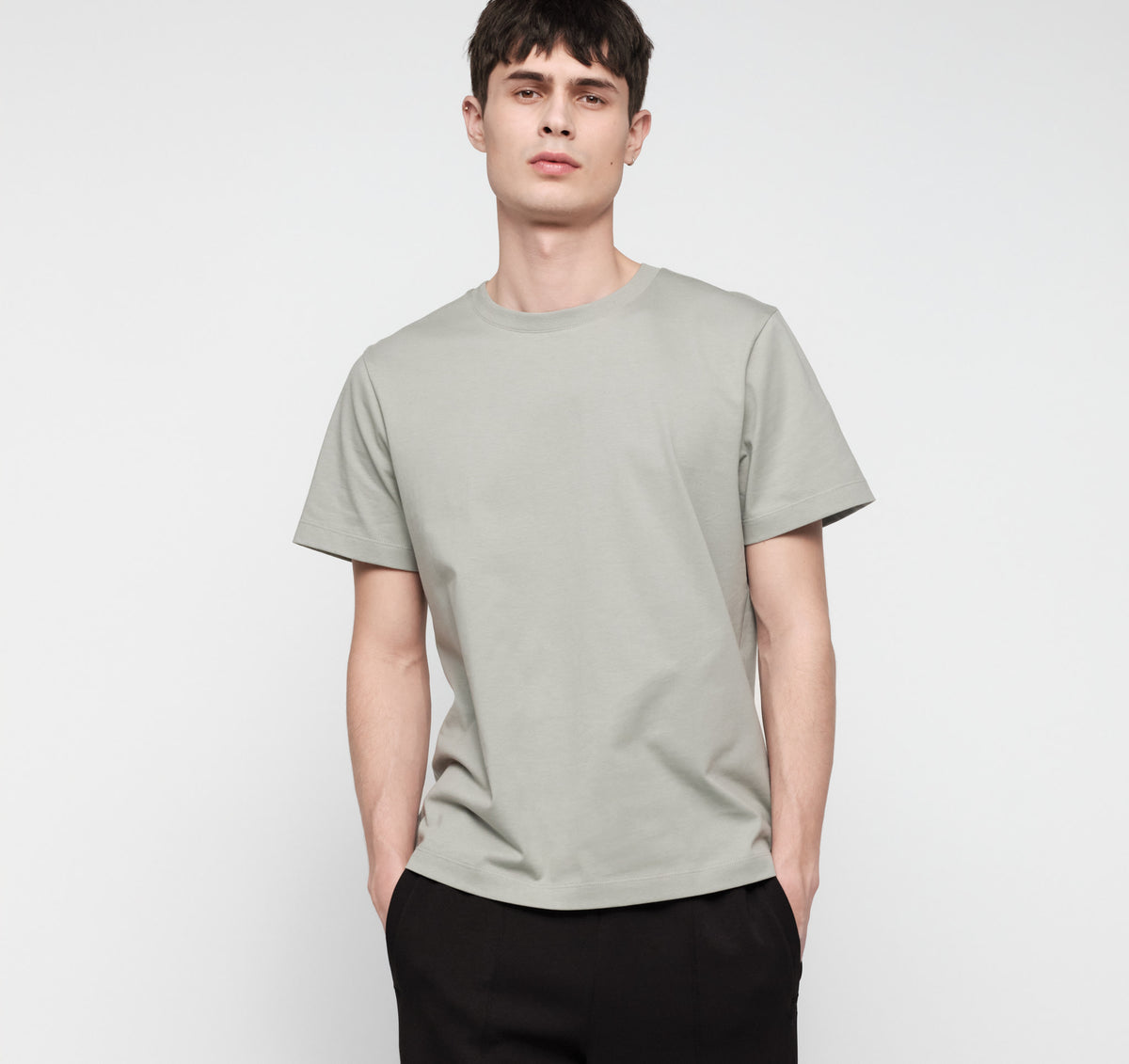 True Heavy Regular Fit Tee 3-Pack - Sage – organic cotton – view 3