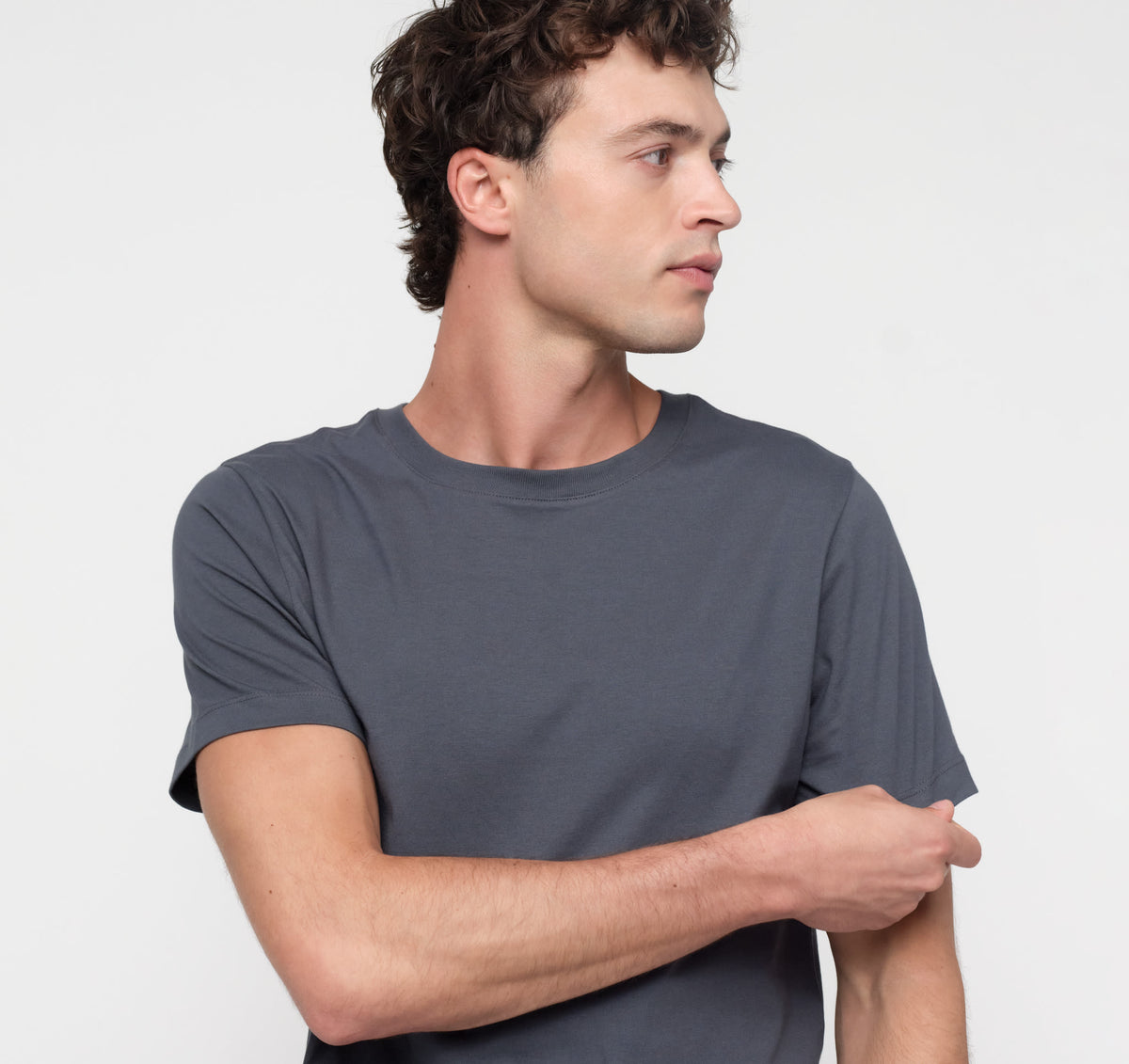 True Heavy Regular Fit Tee 3-Pack - Thunder – organic cotton – view 2