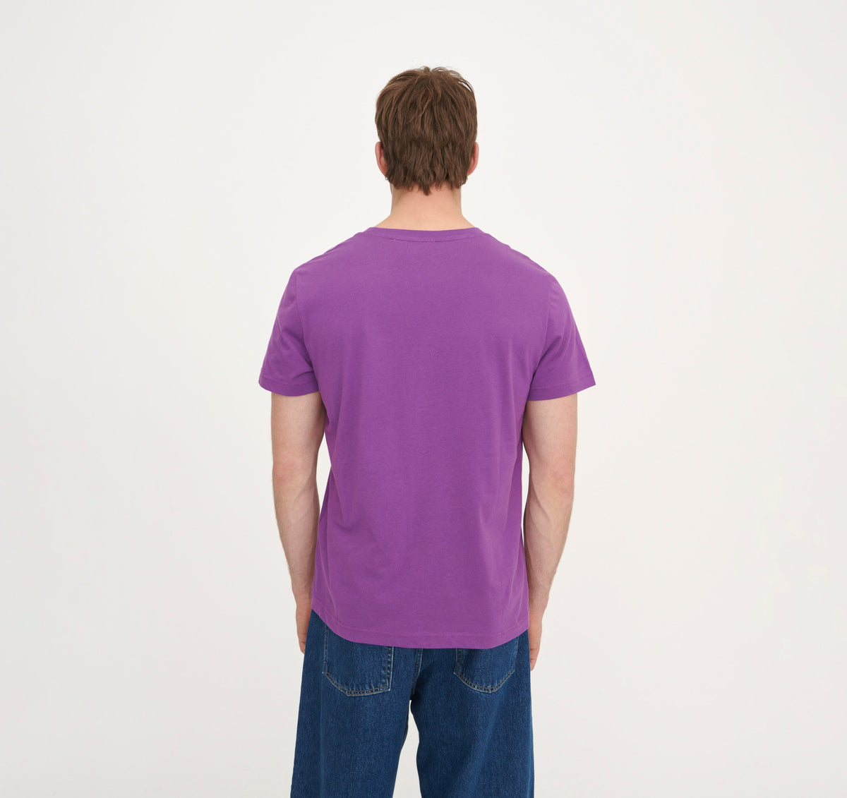 True Regular Fit Tee 9-Pack - Aubergine – organic cotton – view 4