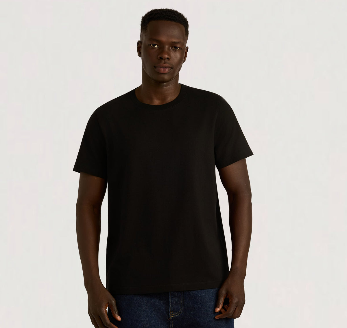 True Heavy Regular Fit Tee 3-Pack - Black – organic cotton – view 2