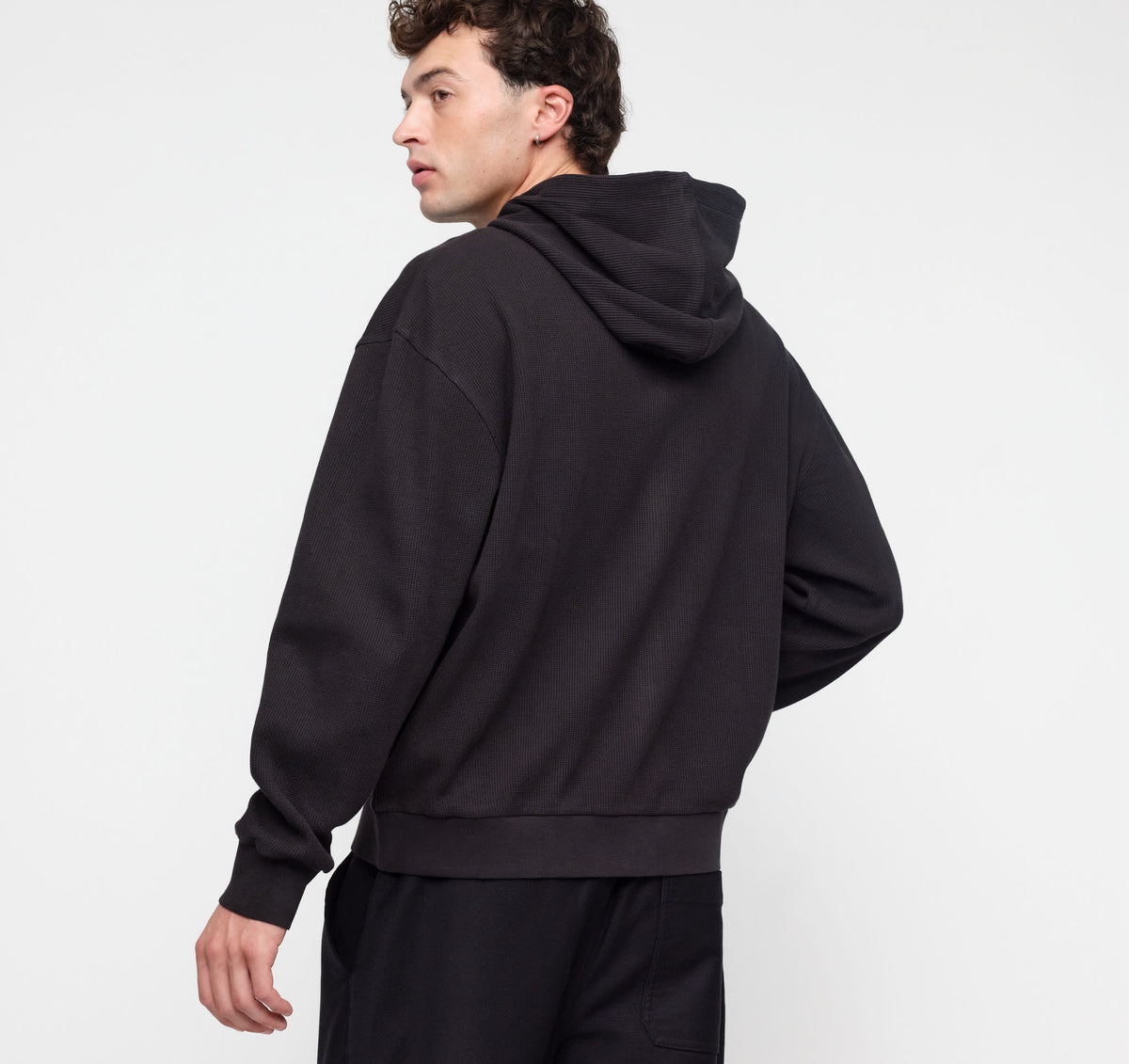 Waffle Zip Hoodie