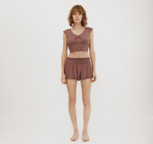 Core Bold Rib Ruched Tee