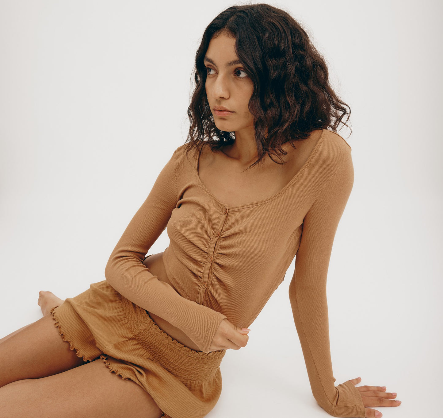 Core Extend Rib Crop Cardigan