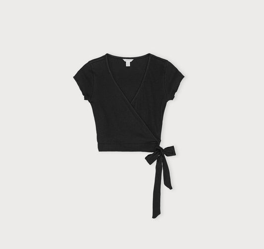 Core Rib Wrap Crop Top