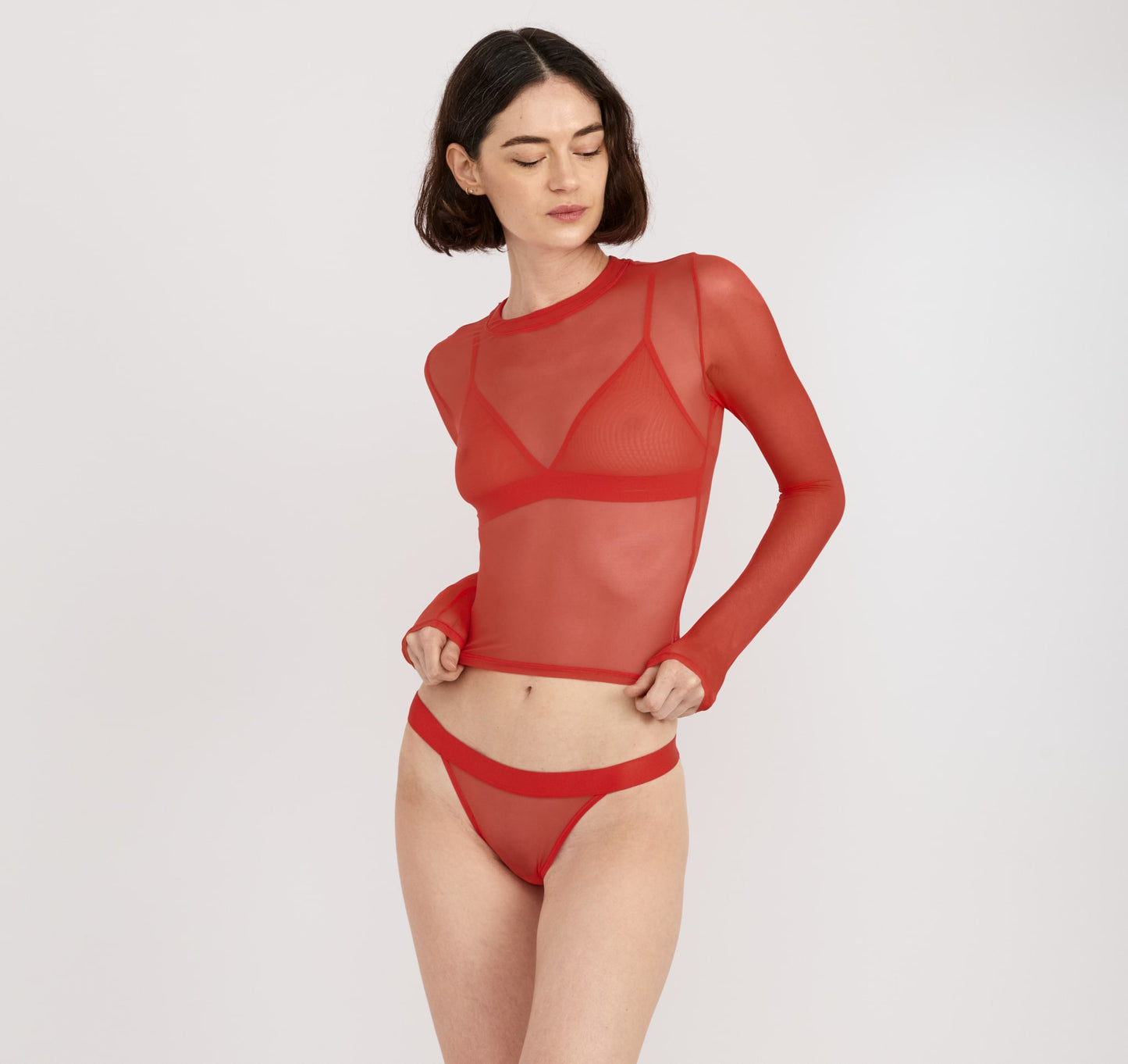 Mesh Long Sleeve Tee