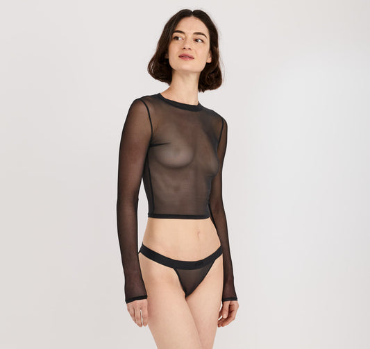 Mesh Long Sleeve Tee