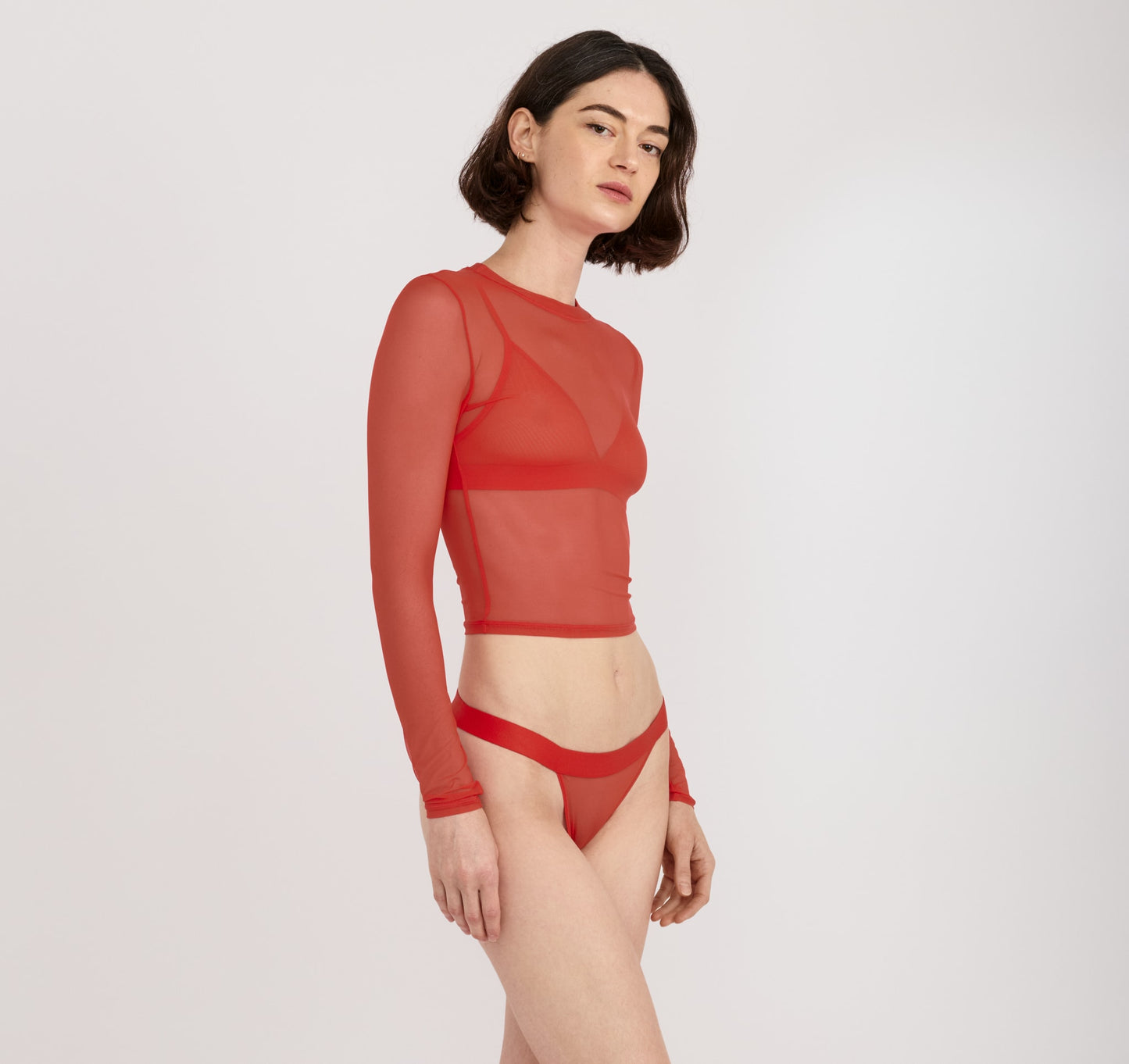 Mesh Long Sleeve Tee