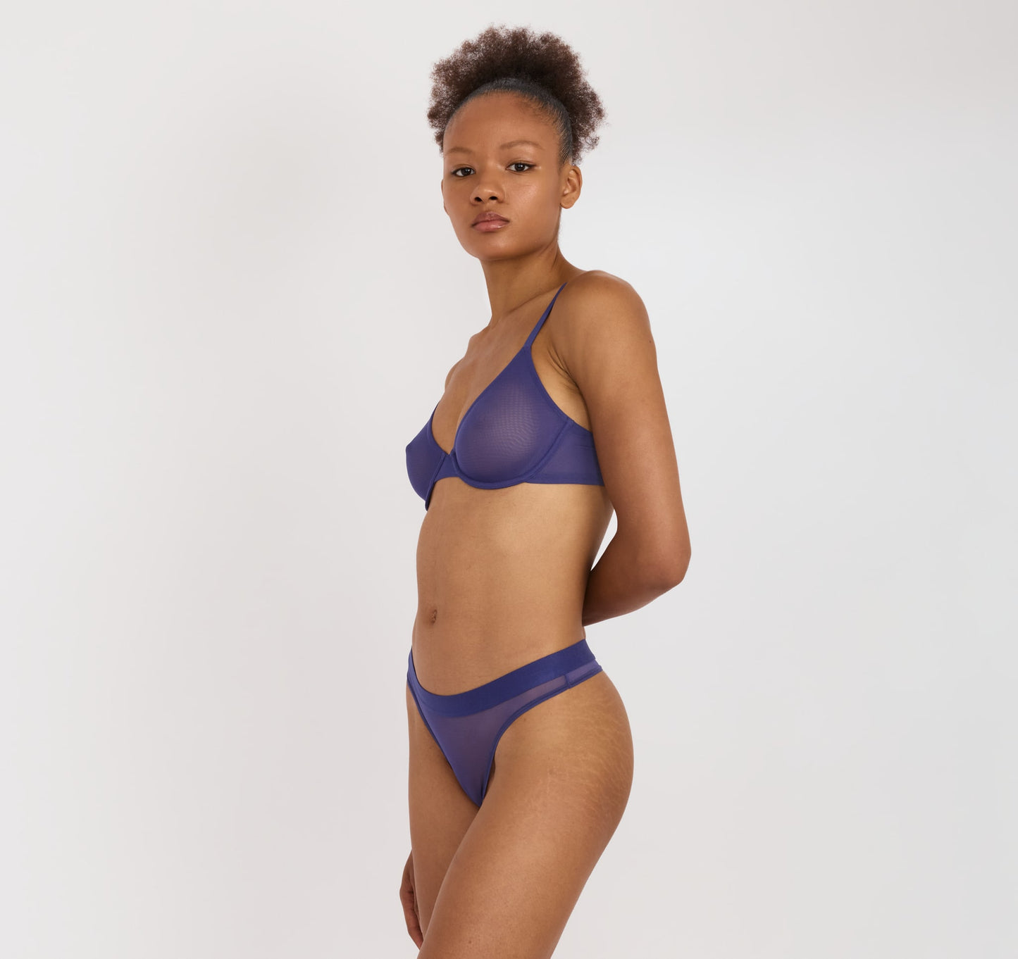 Mesh Unlined Demi Bra