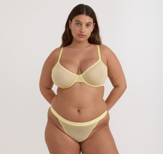 Mesh Unlined Demi Bra