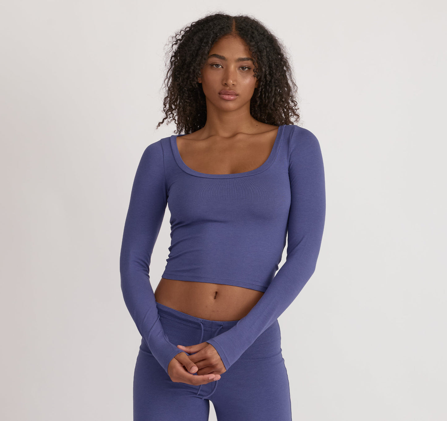 Everyday Scoop Neck Long Sleeve Tee