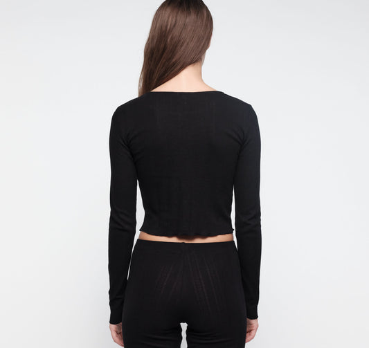 Pointelle Cardigan