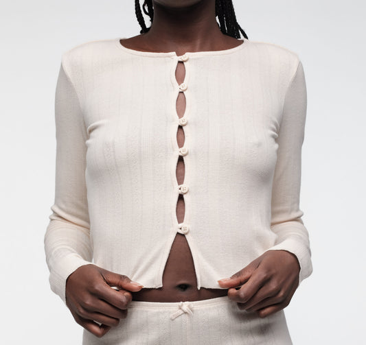 Pointelle Cardigan