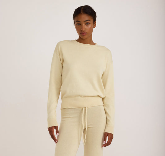 Soft Knit Boxy Crewneck Sweater