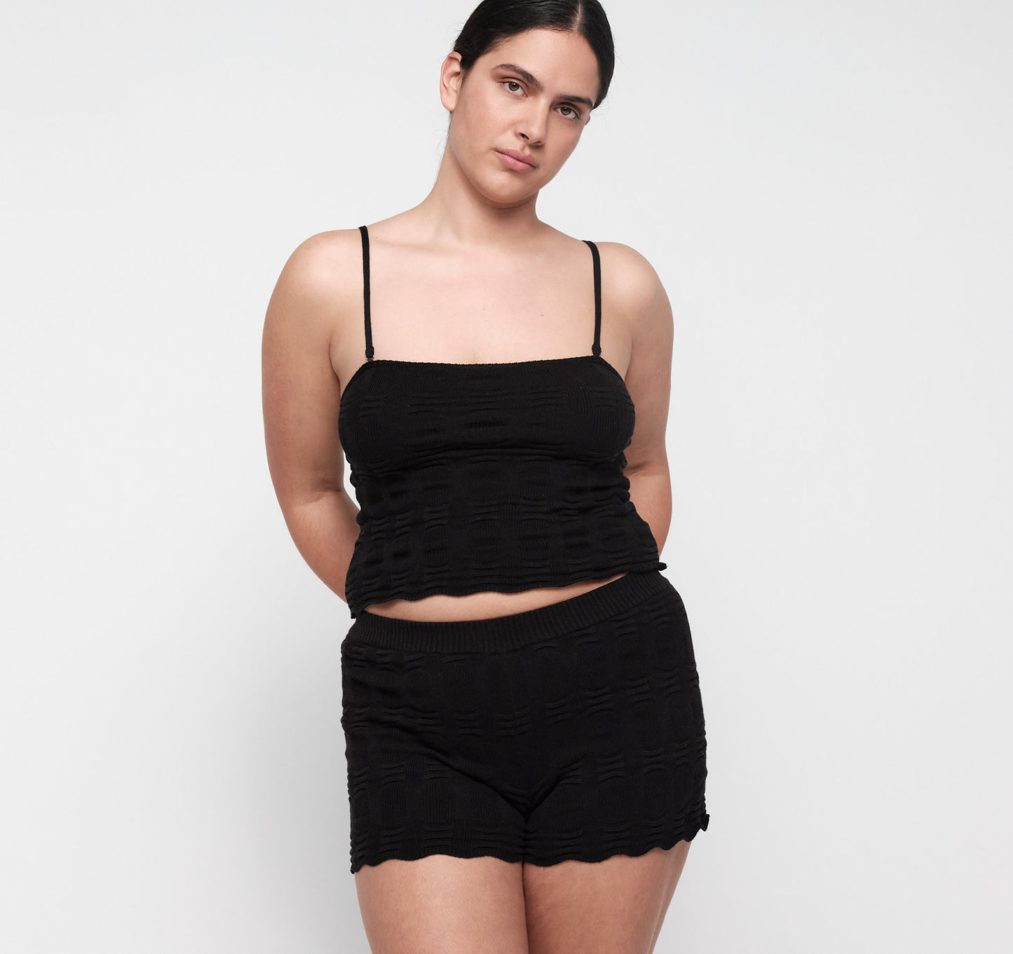 Soft Knit Textured Shorts