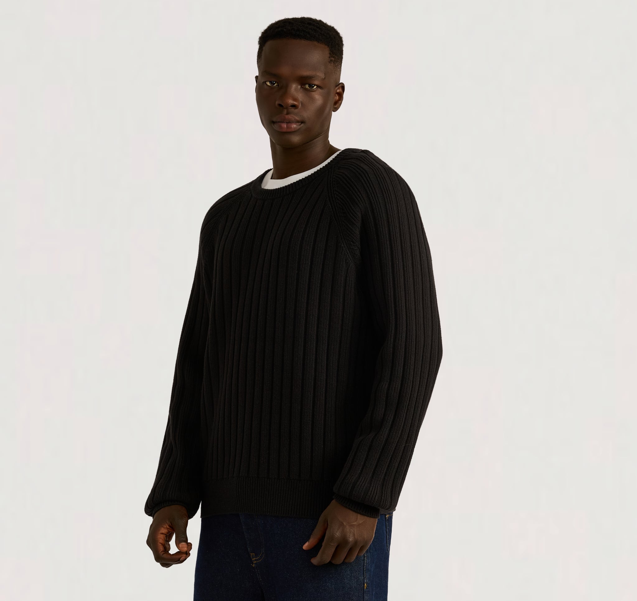 Soft Knit Rib Raglan Sweater | Kun DKK 573 | Organic Basics