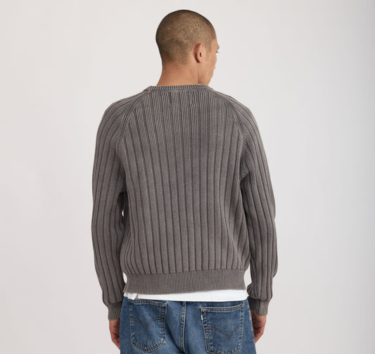 Soft Knit Rib Raglan Sweater