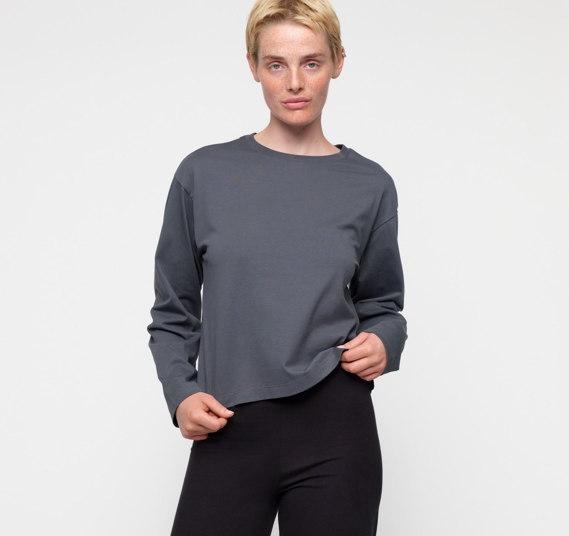 True Heavy Long Sleeve Tee - Thunder – organic cotton