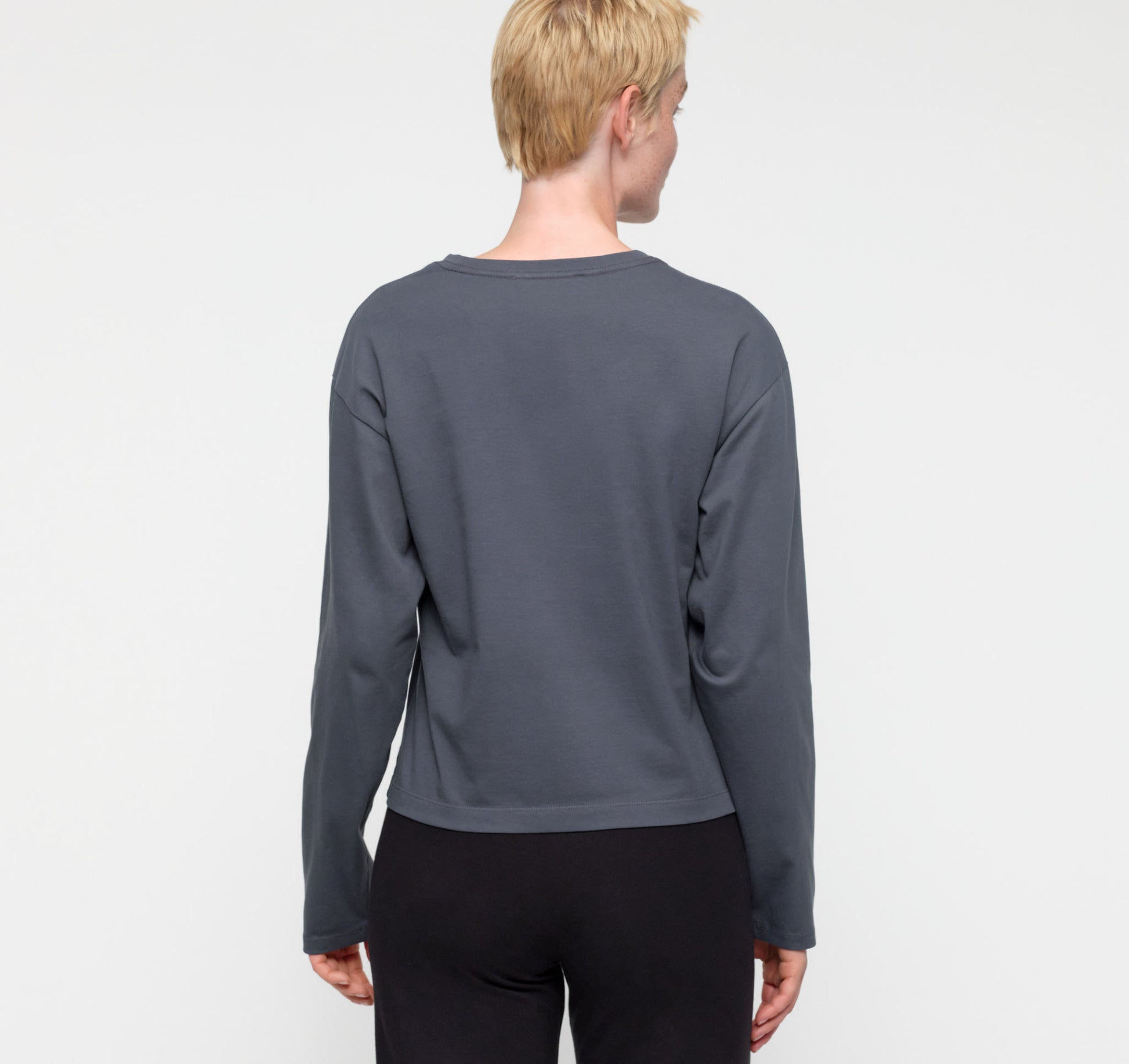 True Heavy Long Sleeve Tee - Thunder – organic cotton – view 4