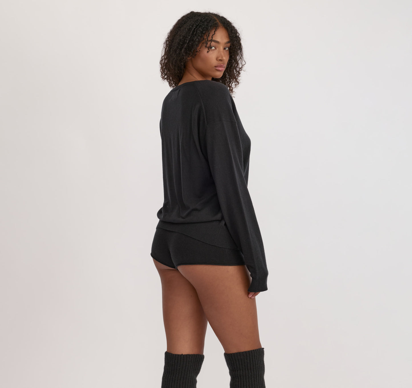 Fine Knit V-Neck Sweater