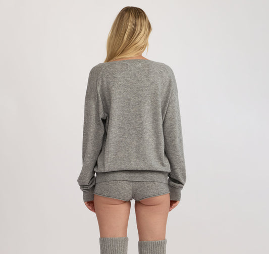 Fine Knit V-Neck Sweater