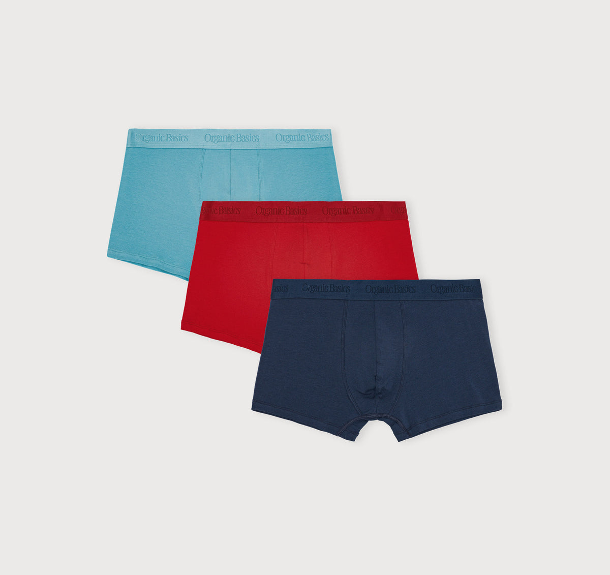 Core Trunks 3-Pack - Air / Cherry Red / Midnight Blue – organic cotton